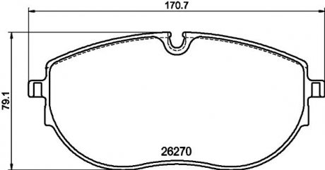 Колодки гальмівні (передні) VW T6 15- Q+ TEXTAR 2627001