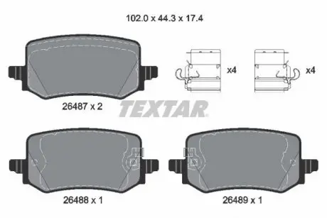 Колодки тормозные (задние) Hyundai Tucson/Kia Sportage 20- TEXTAR 2648701