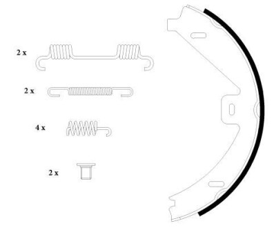 Колодки ручника MB E-class (E212)/B-class (W245) 09- (180x25) TEXTAR 91069100