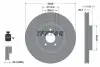 Диск тормозной (передний) Audi A4 07-15/A5 07-17/Q5 08-(345х29.3) PRO+ TEXTAR 92160205 (фото 2)