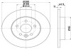 Диск гальмівний (задній) Ford C-max/Focus II/Volvo C30/C70/S40/V50 04-12/V40 12-(280x10.9) PRO TEXTAR 92255603 (фото 1)