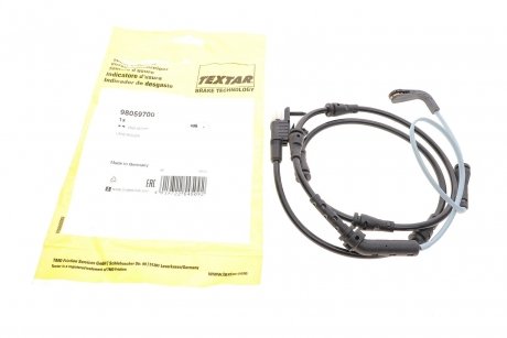 Датчик износа тормозных колодок (передних) Land Rover Defender/Discovery/Range Rover 12- (L=866mm) TEXTAR 98059700