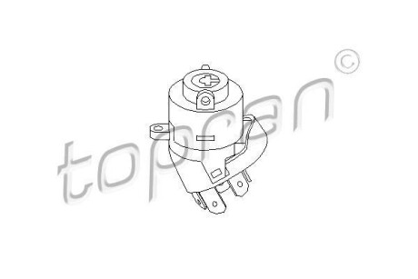 Контактная группа замка зажигания (белая) (6 контактов) VAG 1.0-2.4 60-96 TOPRAN / HANS PRIES 101 895