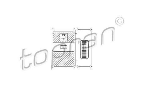 Кнопка включения фар главного света VW Passat B3/B4 T4 85-01 TOPRAN / HANS PRIES 103 569