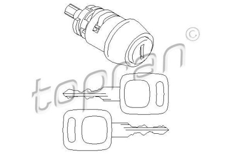 Секрет замка зажигания (блокировки руля) (с ключами) Audi 80 90 100 72-91 TOPRAN / HANS PRIES 107 090