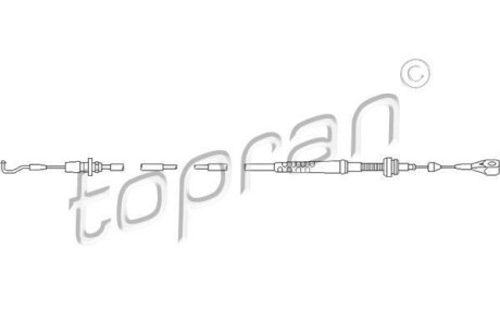 Трос газа TOPRAN / HANS PRIES 109857