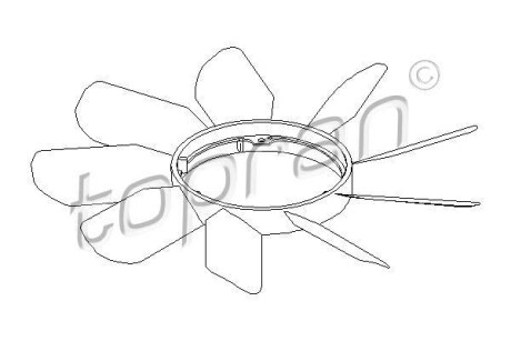 Крильчатка вентилятора TOPRAN / HANS PRIES 400999