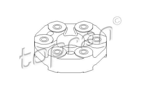 Эластичная муфта кардана BMW 2.0-4.8 91- TOPRAN / HANS PRIES 500 292