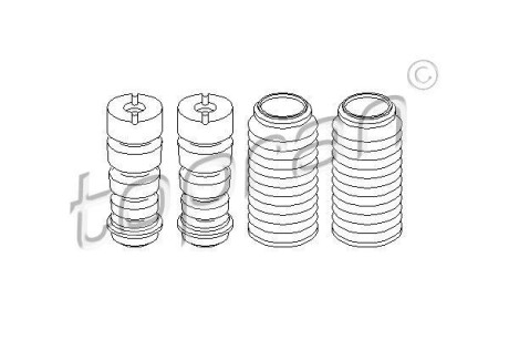 Пилозахисний комплект на 2 амортизатори TOPRAN / HANS PRIES 915 017