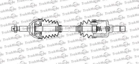 CITROEN Полуось лів. L=693mm, 28/37 зуб. C5 III 2.0 HDi 140 08-, JUMPY 2.0 HDi 140 07-16, FIAT SCUDO 2.0 D Multijet 11-16, PEUGEOT 407 SW 2.0 HDi 135 04-10 TRAKMOTIVE 30-1109