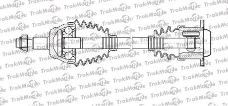 AUDI Полуось лев L=552,5mm 33 зуб. A3 (8L1) 1.6 96-03, TT (8N3) 1.8 T 05-06, SEAT TOLEDO II (1M2) 1.8 20V 98-04, VW GOLF IV (1J1) 2.3 V5 00-05, SKODA OCTAVIA II (1Z3) 1.9 TDI 04-10 TRAKMOTIVE 30-1116 (фото 1)