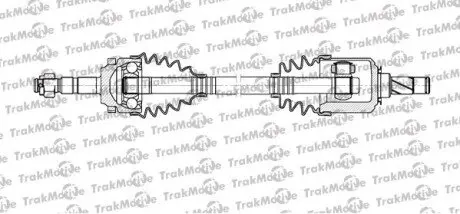 OPEL Полуось лев с ABS L=584mm 22/22 зуб. Combo 01-, Corsa C 00-, MERIVA A 1.6 16V 03-06, PORSCHE BOXSTER 2.7 04-06 TRAKMOTIVE 30-1117