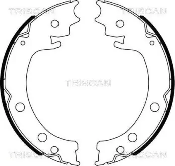 Комплект гальмівних колодок, Стоянкове гальмо TRISCAN 810069006
