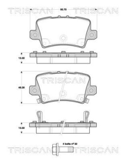 Колодки гальмівні задні TRISCAN 811040012