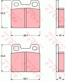 Гальмівні колодки TRW GDB144