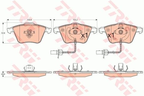 Гальмівні колодки TRW GDB1554