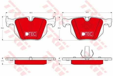 Тормозные колодки, дисковые. TRW GDB1730DTE