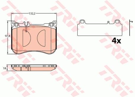 Тормозные колодки, дисковые. TRW GDB2144