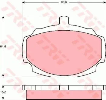 Гальмівні колодки TRW GDB331