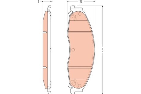 Гальмівні колодки, дискові. TRW GDB4601