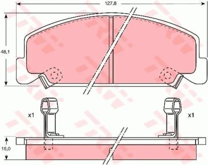 Гальмівні колодки TRW GDB764