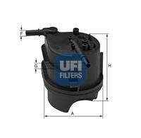 Фильтр топливный PSA 1.4 HDI 02-, FORD 1.4 TDCI 02- (OE) (выр-во) UFI 24.015.00