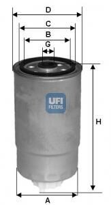 Топливный фильтр UFI 24.381.00