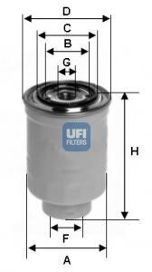 Топливный фильтр UFI 24.452.00