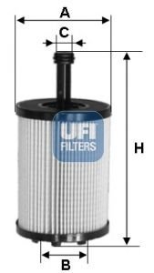 Масляный фильтр UFI 25.197.00