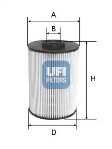 Паливний фільтр UFI 26.037.00
