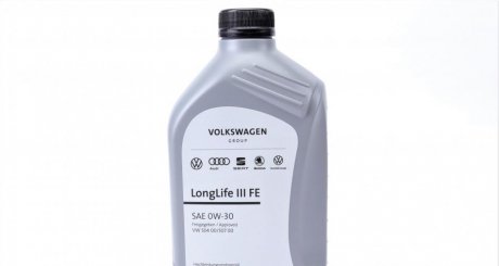 Олива LongLife III FE 0W-30, 1л, 504.00/507.00 VAG GS55545M2