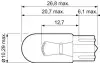 Лампа розжарювання W5W 12V 5W Valeo 032211 (фото 2)
