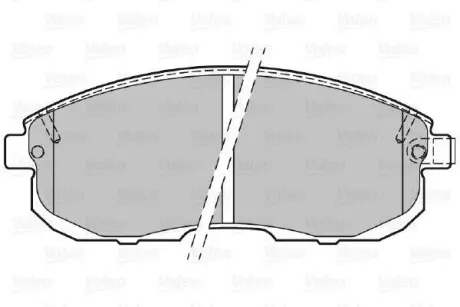 Гальмівні колодки дискові FIAT/NISSAN Punto/Cube/Juke/Maxima/Pulsar/Teana/Tiida "1,1-3,5 "F "93>> Valeo 301011