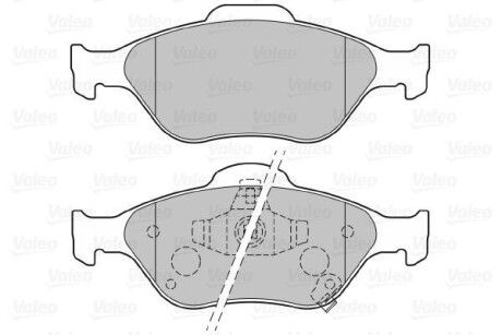 Гальмівні колодки дискові DAIHATSU/TOYOTA Charade/Yaris "1,0-1,5 "F "05>> Valeo 301076