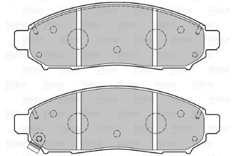 Гальмівні колодки дискові NISSAN Leaf/NP300/NV200/Pathfinder "2,5-4,0 "F "05>> Valeo 301140