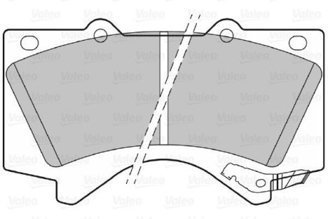 Гальмівні колодки дискові TOYOTA LandCruiser/Prado "2,8-4,7 "F "08>> Valeo 301339