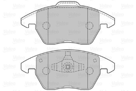 Гальмівні колодки дискові CITROEN/PEUGEOT C4/207/208/3008/307/308/RCZ "1,6-2,0 "F "03>> Valeo 301715