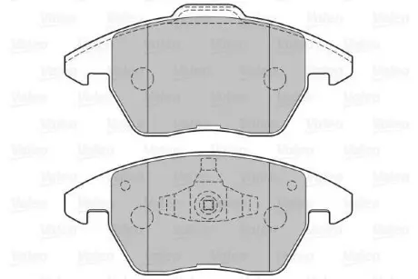 Гальмівні колодки дискові CITROEN/PEUGEOT C4/207/208/3008/307/308/RCZ "1,6-2,0 "F "03>> Valeo 301715
