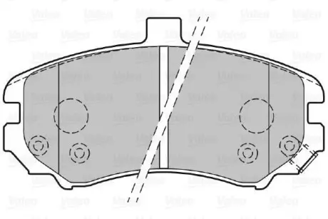 Гальмівні колодки дискові HYUNDAI Elantra "1,6-2,0 "F "00-06 Valeo 301739