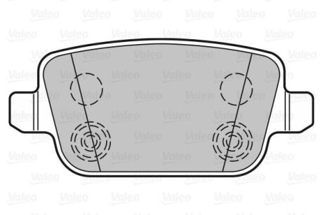 Колодки гальмівні (задні) Ford Focus/Galaxy/Mondeo/S-Max/Kuga 05-15/Volvo S80/V70/XC70 06-16 Valeo 301935