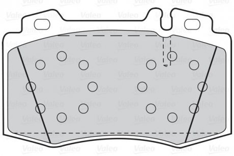 Гальмівні колодки дискові MERCEDES C-Class/CLK/CLS/E-Class/S-Class/SL/SLK "1,8-6,0 "F "92-12 Valeo 302044