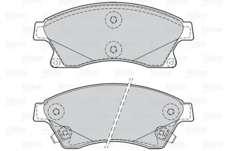 Гальмівні колодки дискові CHEVROLET/OPEL Aveo/Cruze/AstraJ "1,3-2,0 "F "12>> Valeo 302130