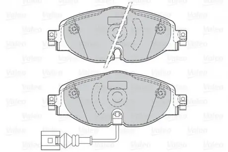 Гальмівні колодки дискові VAG A3/Q2/TT/Octavia/Golf/Passat/Tiguan "1,0-2,0 "F "12>> Valeo 302145