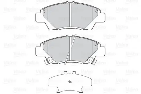 Гальмівні колодки дискові HONDA CR-Z/Jazz/Insight "1,2-1,5 "F "08>> Valeo 302158