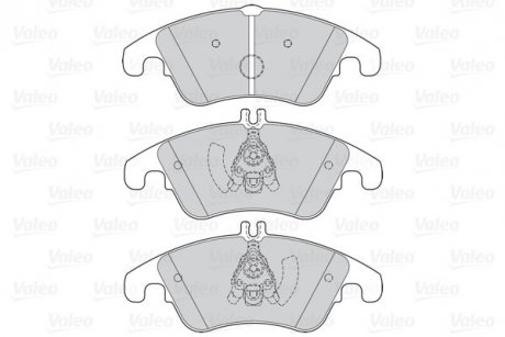 Гальмівні колодки дискові MERCEDES C-Class/CLS/E-Class/SLC/SLK "1,6-5,5 "F "07>> Valeo 302160 (фото 1)