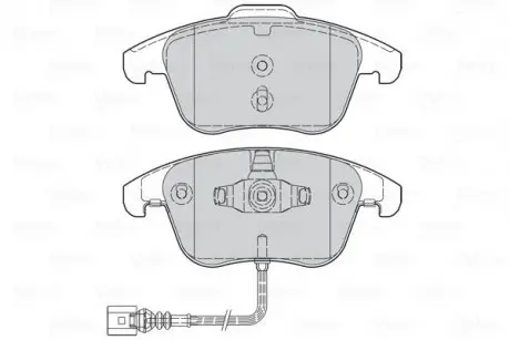 Гальмівні колодки дискові AUDI Q3 "1,4-2,0 "F "11-18 Valeo 302261