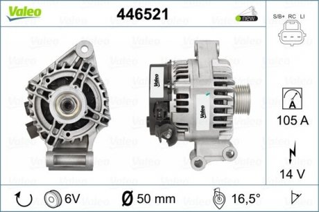 Генератор Valeo 446521