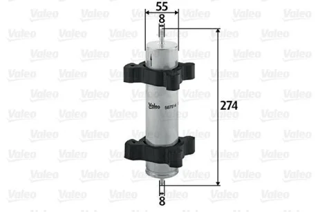 Фільтр паливний BMW/MINI 3/Mini "1,4-3,0 "01-07 Valeo ="587514"
