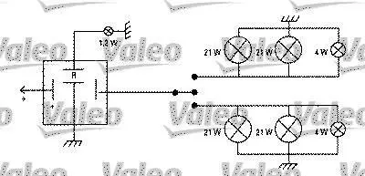 Реле поворотів (12V) Audi 80/100/Peugeot 205/Renault 19/Fiat Uno 66-07 Valeo 641426