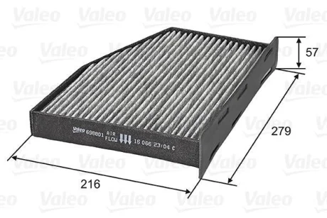 Фільтр салону AUDI/SEAT/SKODA A3/Leon/Octavia "1,2-3,2 "03-22 Valeo ="698801"
